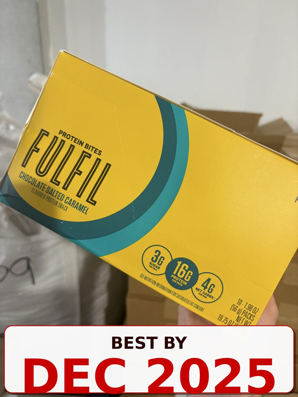 FULFIL Protein Bites case — best by December 2025