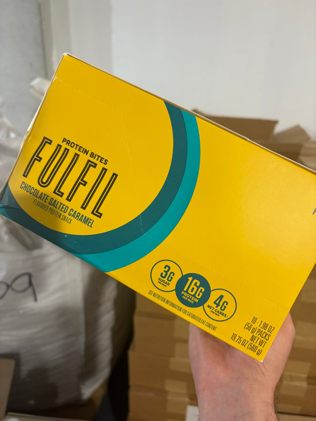 FULFIL Protein Bites case, chocolate salted caramel, 10 pouches